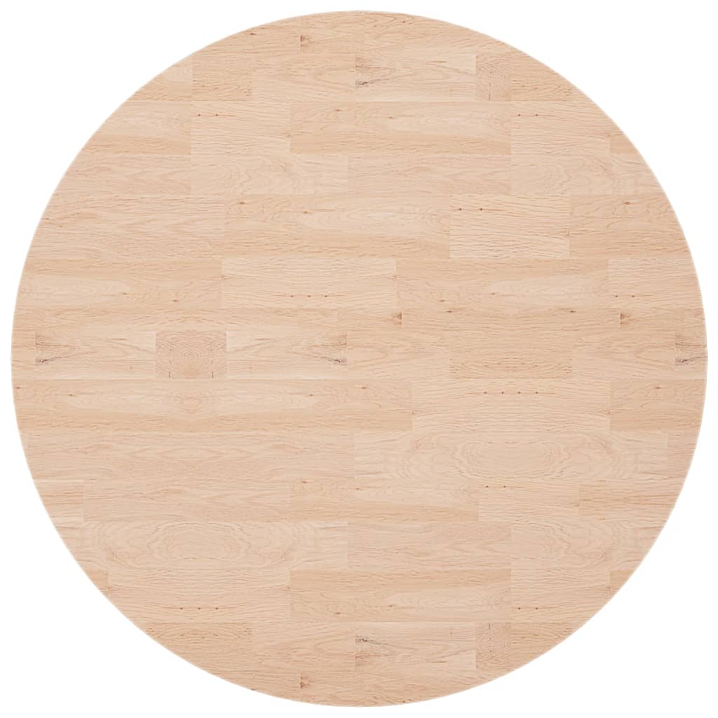 vidaXL Blat de masă rotund, Ø90x4 cm, lemn masiv stejar netratat vidaXL Blat de masă rotund, Ø90x4 cm, lemn masiv stejar netratat