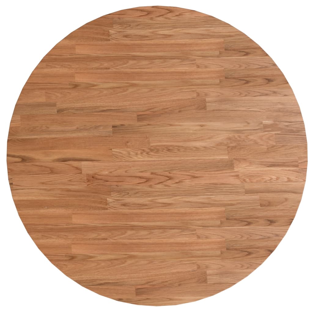 vidaXL Blat de masă rotund maro deschis Ø80x1,5 cm lemn stejar tratat
