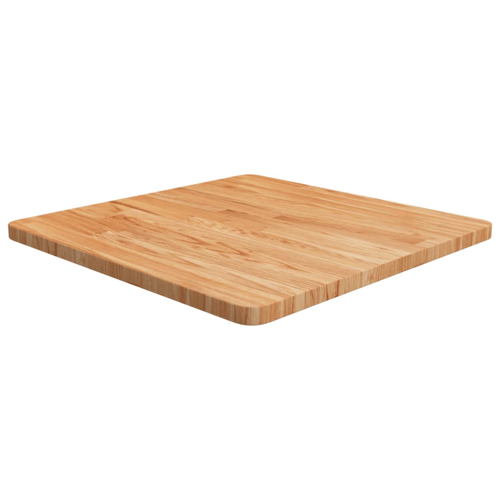 vidaXL Blat masă pătrat maro deschis 60x60x2,5 cm lemn stejar tratat vidaXL Blat masă pătrat maro deschis 60x60x2,5 cm lemn stejar tratat