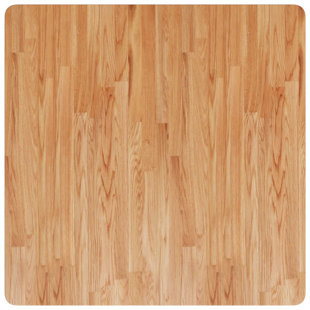 vidaXL Blat masă pătrat maro deschis 80x80x2,5cm lemn stejar tratat vidaXL Blat masă pătrat maro deschis 80x80x2,5cm lemn stejar tratat