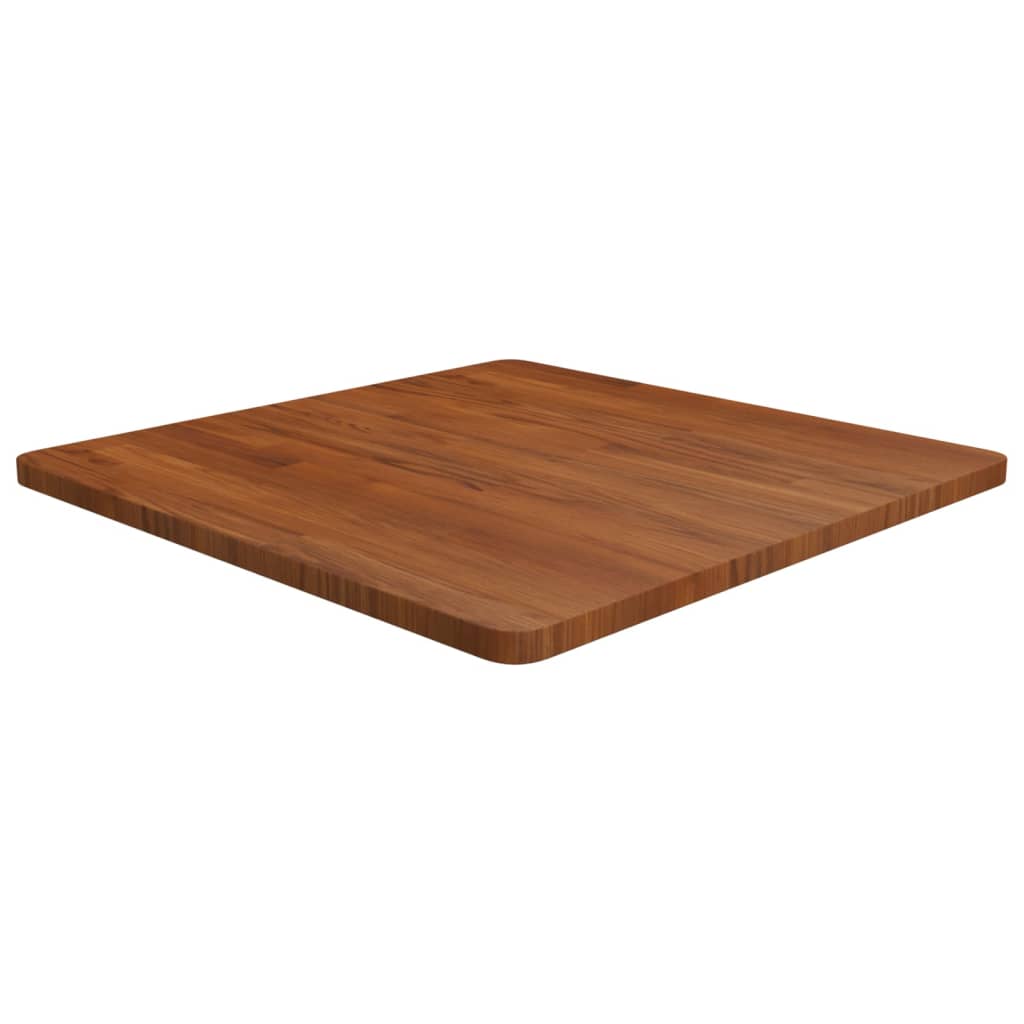 vidaXL Blat de masă pătrat maro închis 70x70x2,5 cm lemn stejar tratat vidaXL Blat de masă pătrat maro închis 70x70x2,5 cm lemn stejar tratat