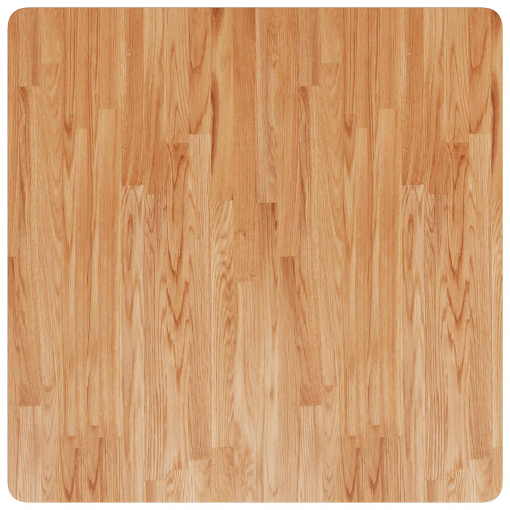 vidaXL Blat masă pătrat maro deschis 80x80x4 cm lemn stejar tratat