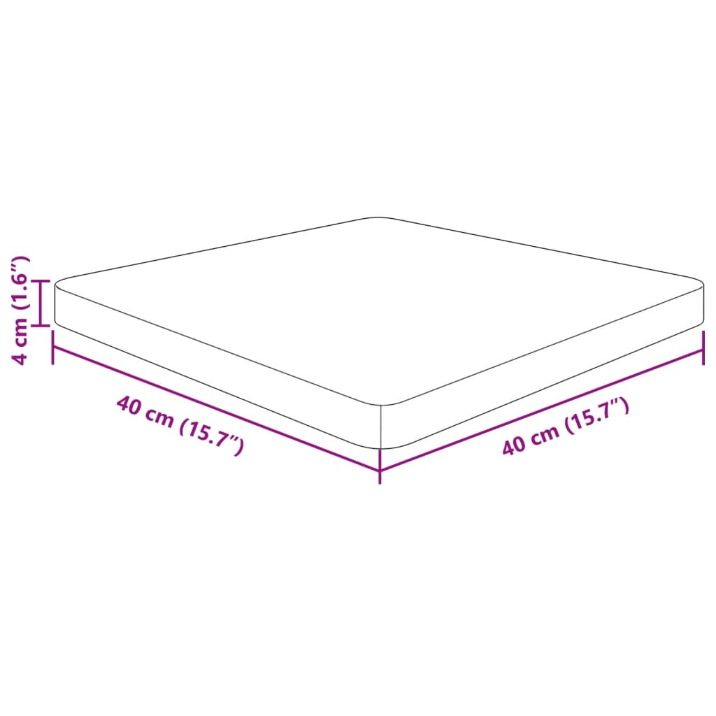 vidaXL Blat de masă pătrat maro închis 40x40x4 cm lemn stejar tratat