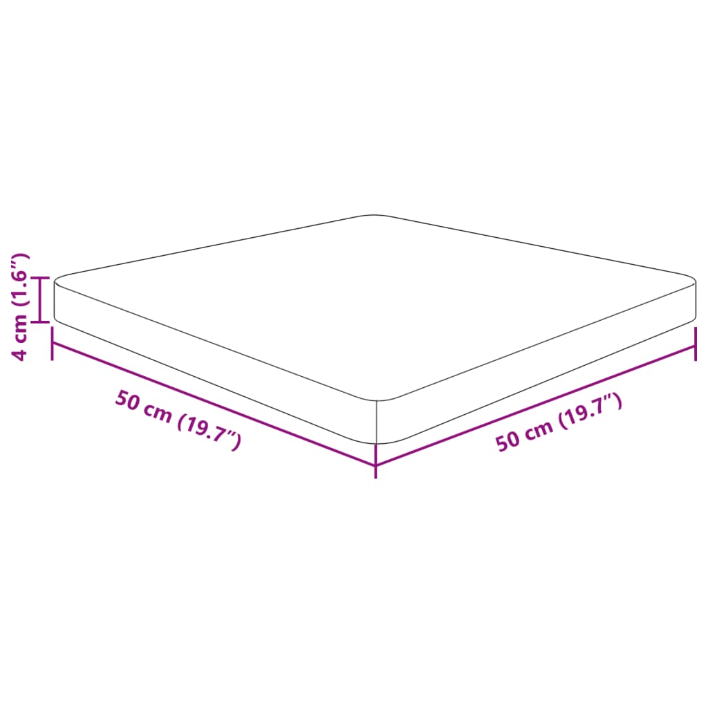 vidaXL Blat de masă pătrat maro închis 50x50x4 cm lemn stejar tratat vidaXL Blat de masă pătrat maro închis 50x50x4 cm lemn stejar tratat