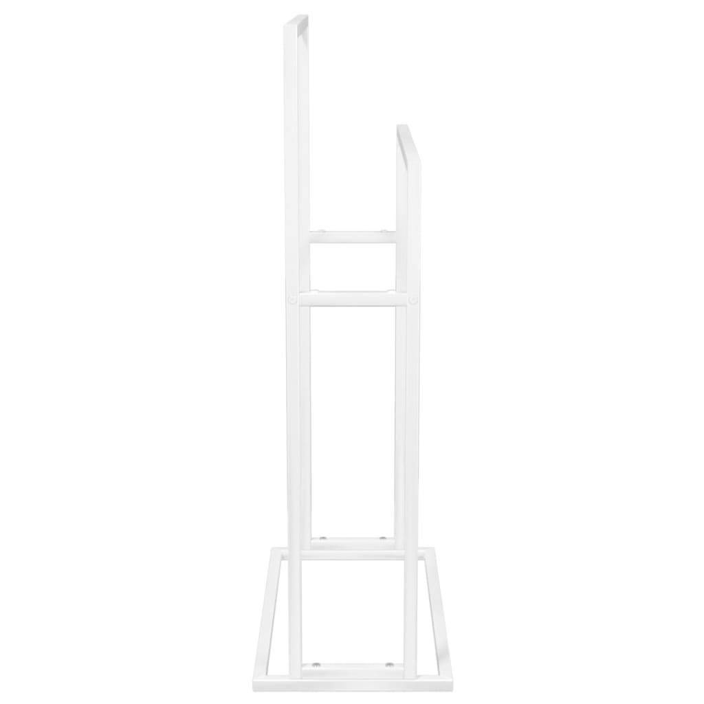 vidaXL Suport de prosoape autonom, alb, 48x24x78,5 cm, fier vidaXL Suport de prosoape autonom, alb, 48x24x78,5 cm, fier