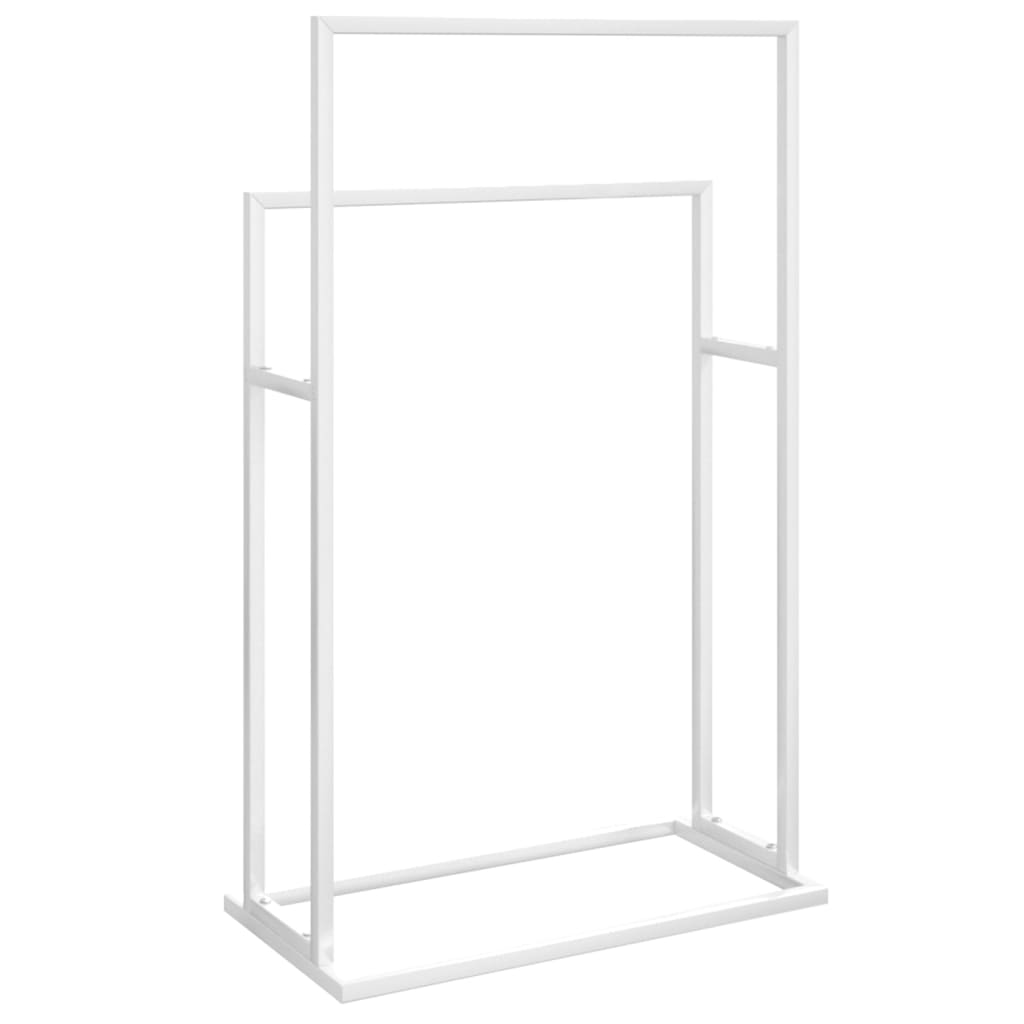 vidaXL Suport de prosoape autonom, alb, 48x24x78,5 cm, fier vidaXL Suport de prosoape autonom, alb, 48x24x78,5 cm, fier