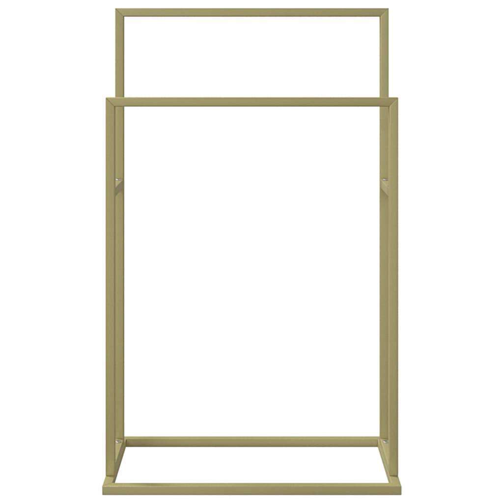 vidaXL Suport de prosoape autonom, auriu, 48x24x78,5 cm, fier vidaXL Suport de prosoape autonom, auriu, 48x24x78,5 cm, fier