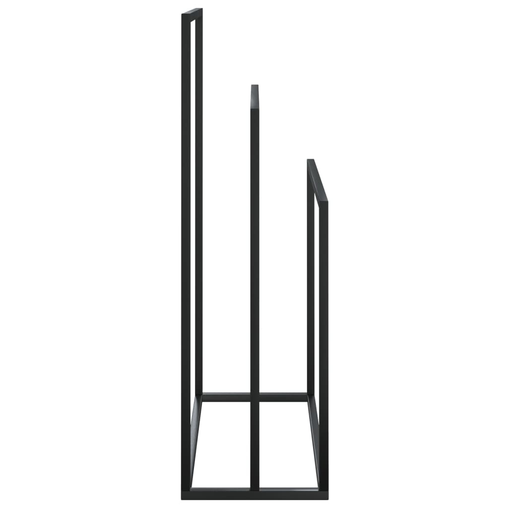 vidaXL Suport de prosoape autonom, negru, 48x24x79 cm, fier vidaXL Suport de prosoape autonom, negru, 48x24x79 cm, fier