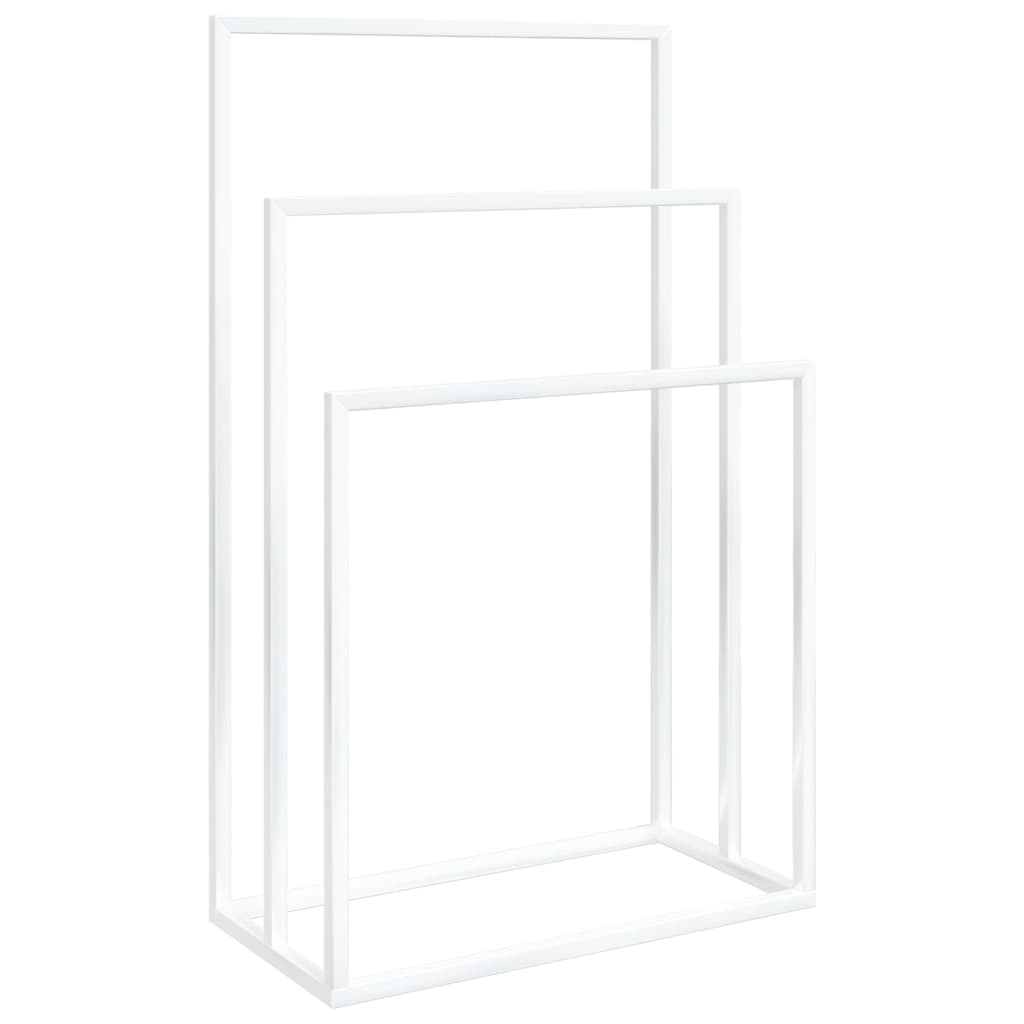 vidaXL Suport de prosoape autonom, alb, 48x24x79 cm, fier vidaXL Suport de prosoape autonom, alb, 48x24x79 cm, fier