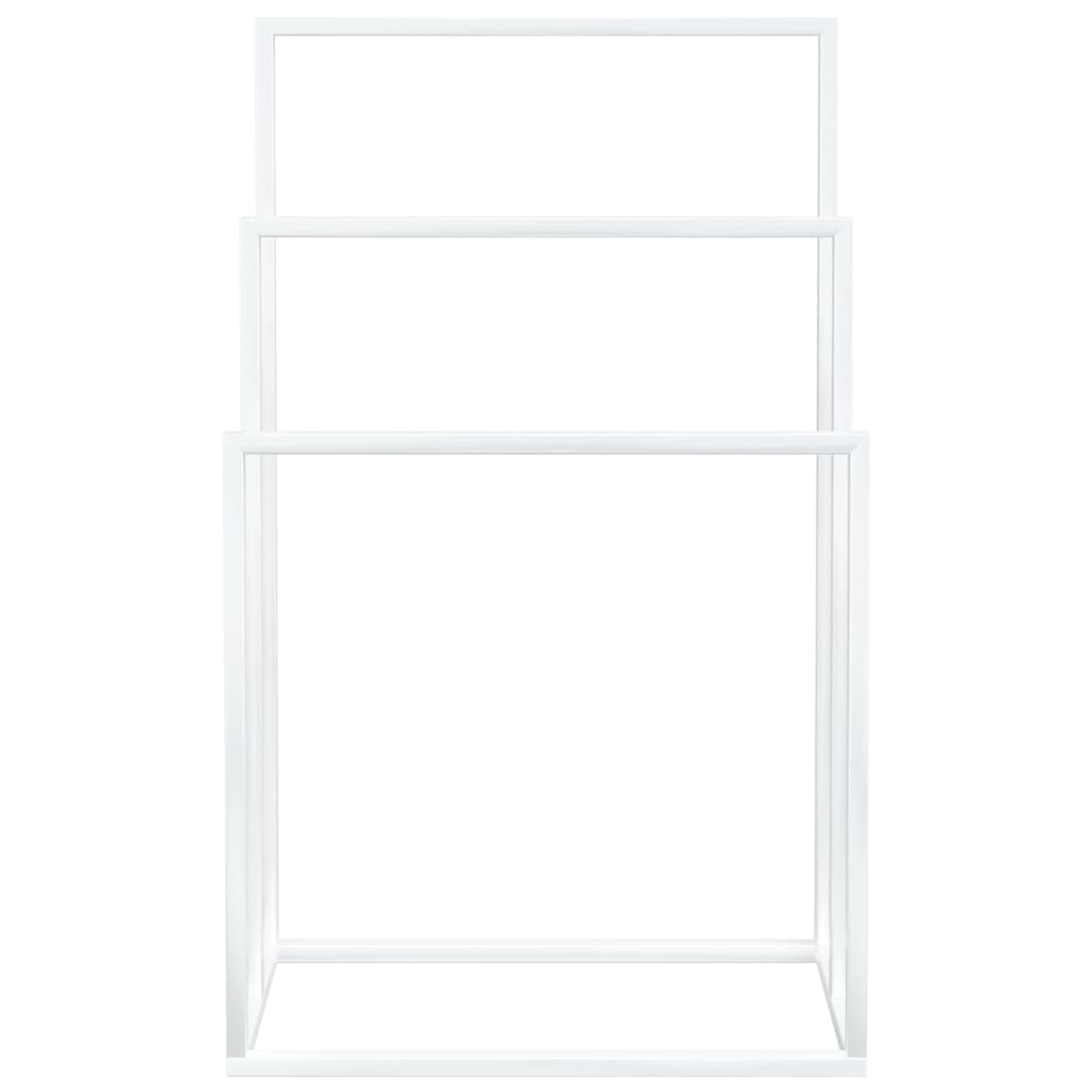vidaXL Suport de prosoape autonom, alb, 48x24x79 cm, fier vidaXL Suport de prosoape autonom, alb, 48x24x79 cm, fier