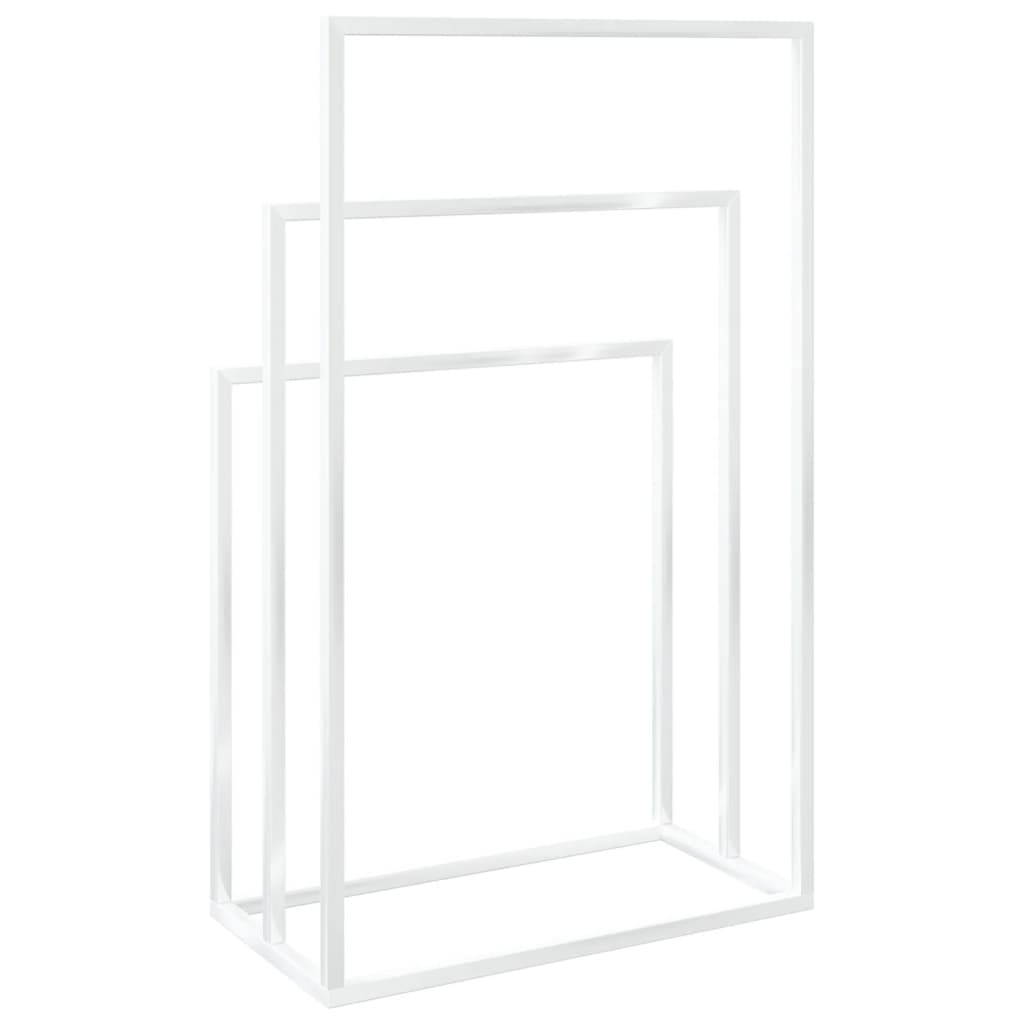 vidaXL Suport de prosoape autonom, alb, 48x24x79 cm, fier vidaXL Suport de prosoape autonom, alb, 48x24x79 cm, fier