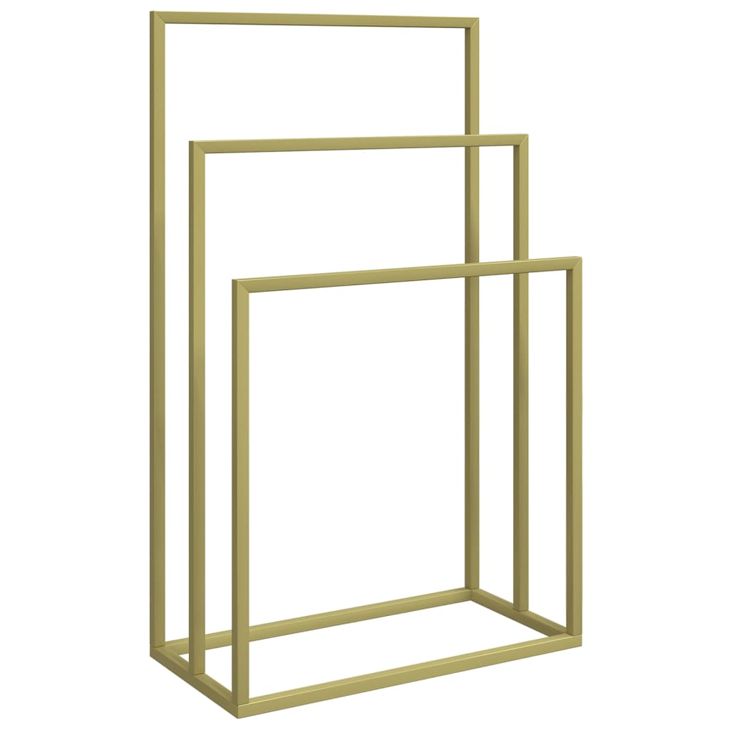 vidaXL Suport de prosoape autonom, auriu, 48x24x79 cm, fier vidaXL Suport de prosoape autonom, auriu, 48x24x79 cm, fier
