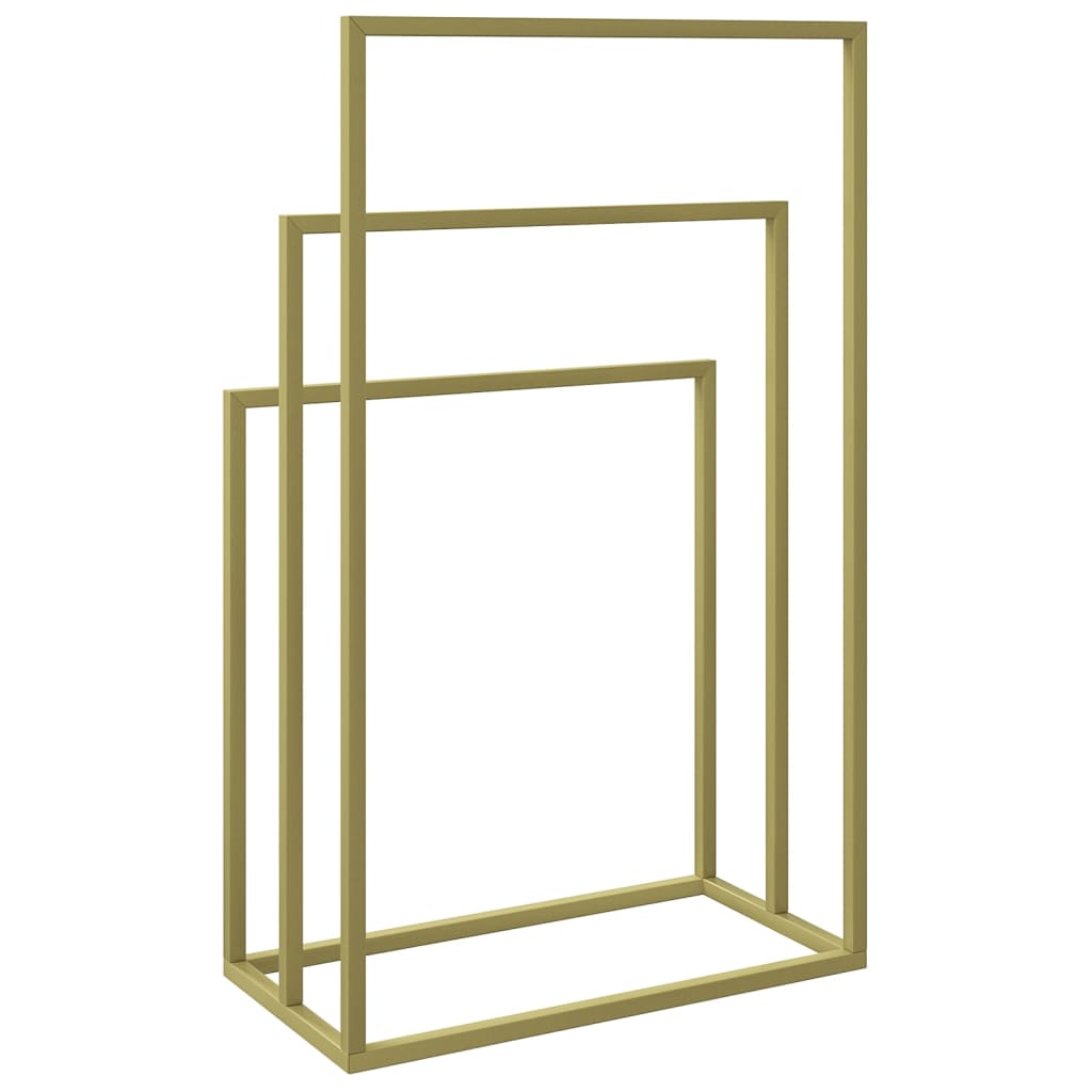 vidaXL Suport de prosoape autonom, auriu, 48x24x79 cm, fier vidaXL Suport de prosoape autonom, auriu, 48x24x79 cm, fier