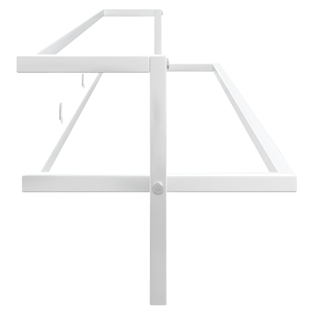 vidaXL Suport pentru prosoape, alb, 95x25x22 cm, fier
