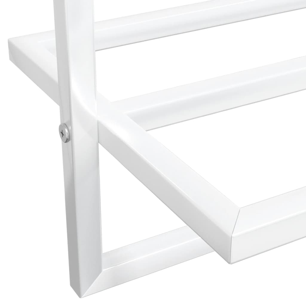 vidaXL Suport pentru prosoape, alb, 95x25x22 cm, fier