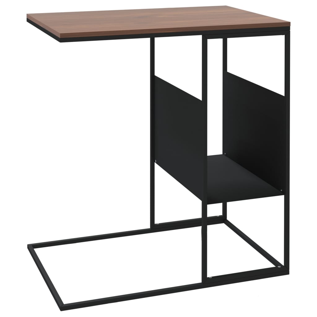 vidaXL Masă laterală, negru, 55x36x59,5 cm, lemn compozit vidaXL Masă laterală, negru, 55x36x59,5 cm, lemn compozit