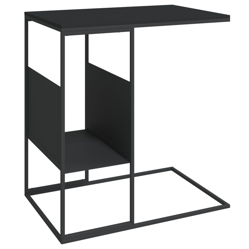 vidaXL Masă laterală, negru, 55x36x59,5 cm, lemn compozit vidaXL Masă laterală, negru, 55x36x59,5 cm, lemn compozit