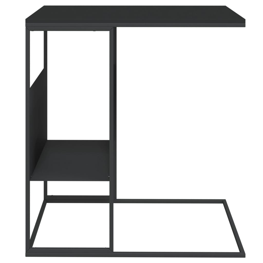 vidaXL Masă laterală, negru, 55x36x59,5 cm, lemn compozit vidaXL Masă laterală, negru, 55x36x59,5 cm, lemn compozit