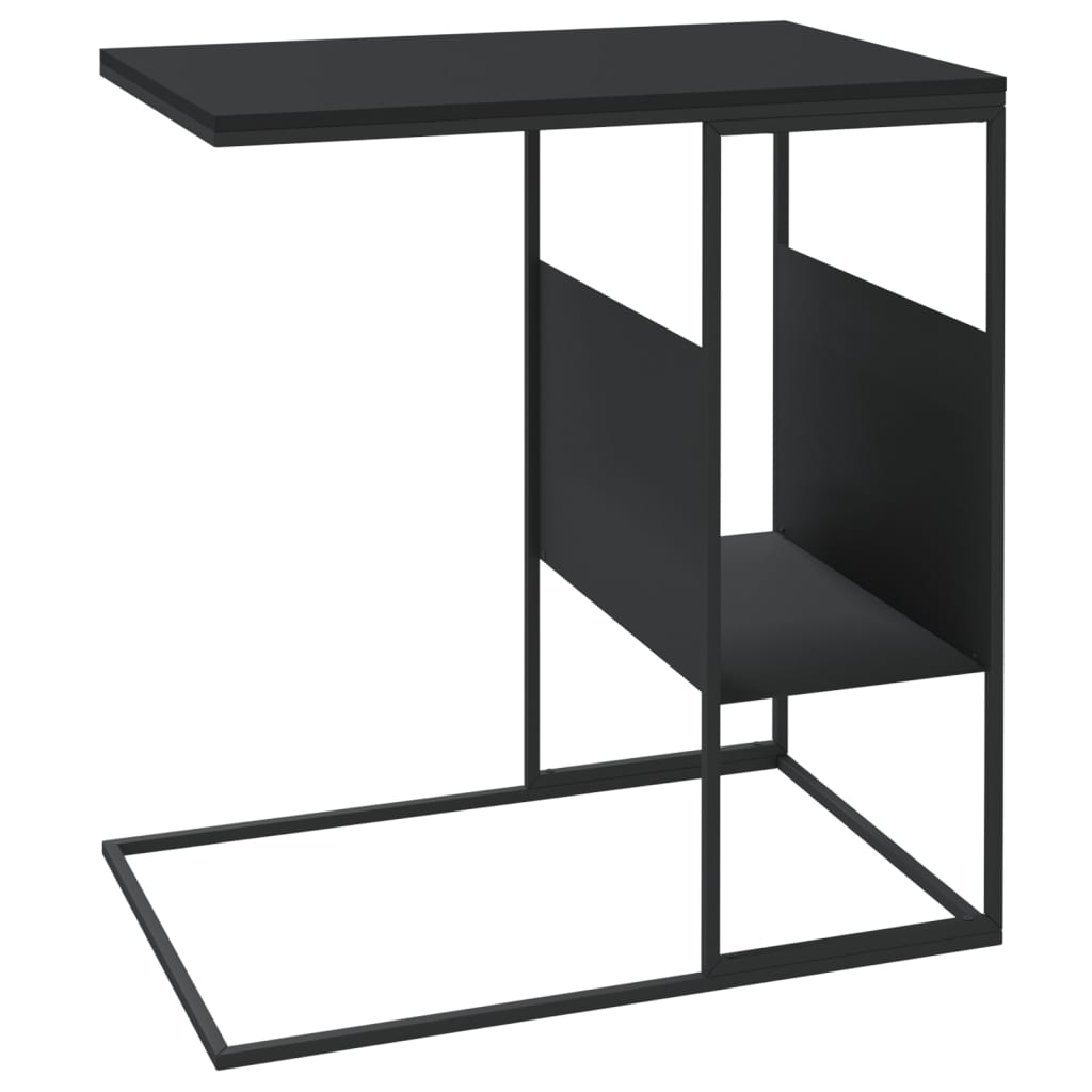 vidaXL Masă laterală, negru, 55x36x59,5 cm, lemn compozit vidaXL Masă laterală, negru, 55x36x59,5 cm, lemn compozit