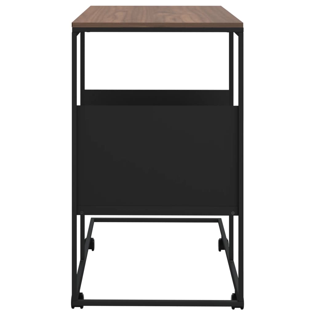 vidaXL Masă laterală cu roți, negru, 55x36x63,5 cm, lemn prelucrat vidaXL Masă laterală cu roți, negru, 55x36x63,5 cm, lemn prelucrat