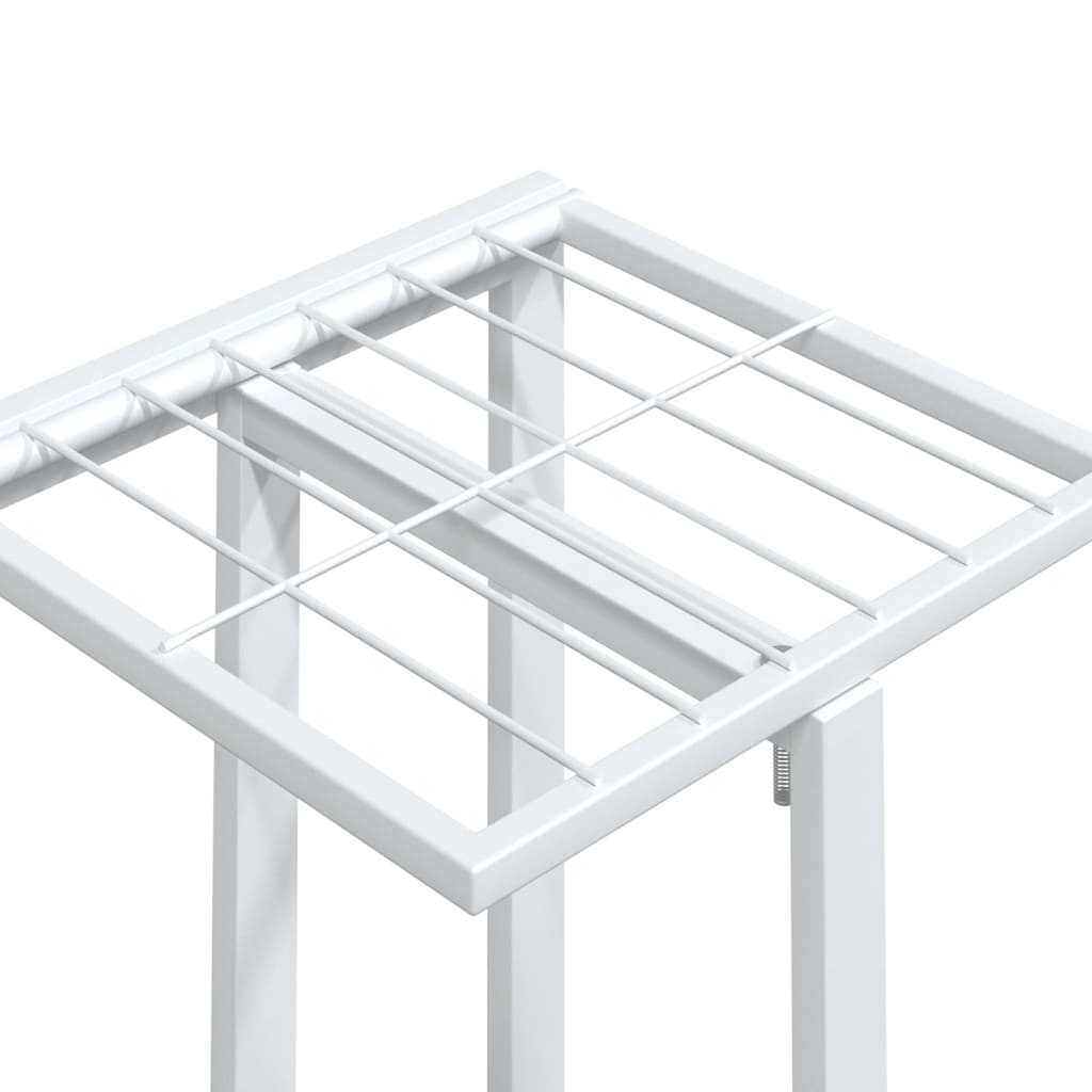 vidaXL Suport de flori cu 5 etaje, cu roți, alb, 44x23x100 cm, fier vidaXL Suport de flori cu 5 etaje, cu roți, alb, 44x23x100 cm, fier