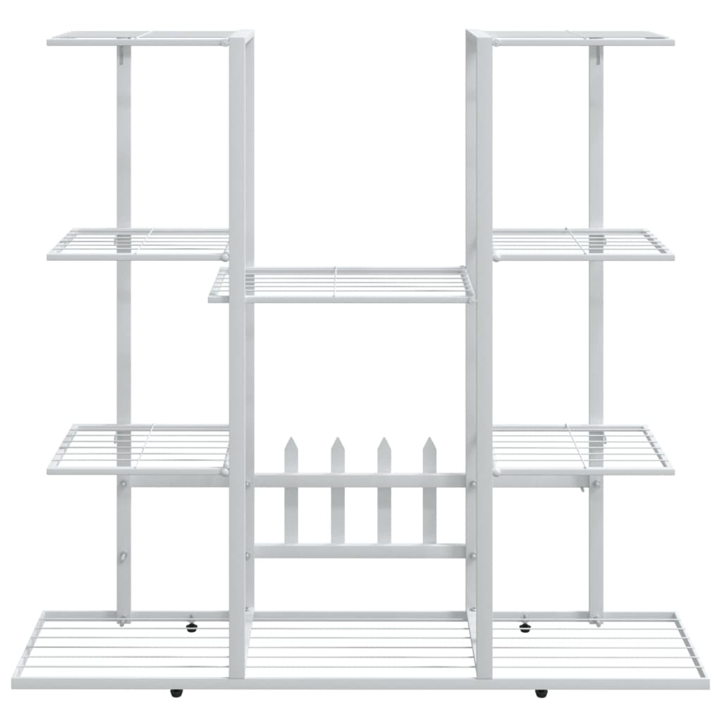 vidaXL Suport pentru flori, 94,5x25x89 cm, alb, fier vidaXL Suport pentru flori, 94,5x25x89 cm, alb, fier