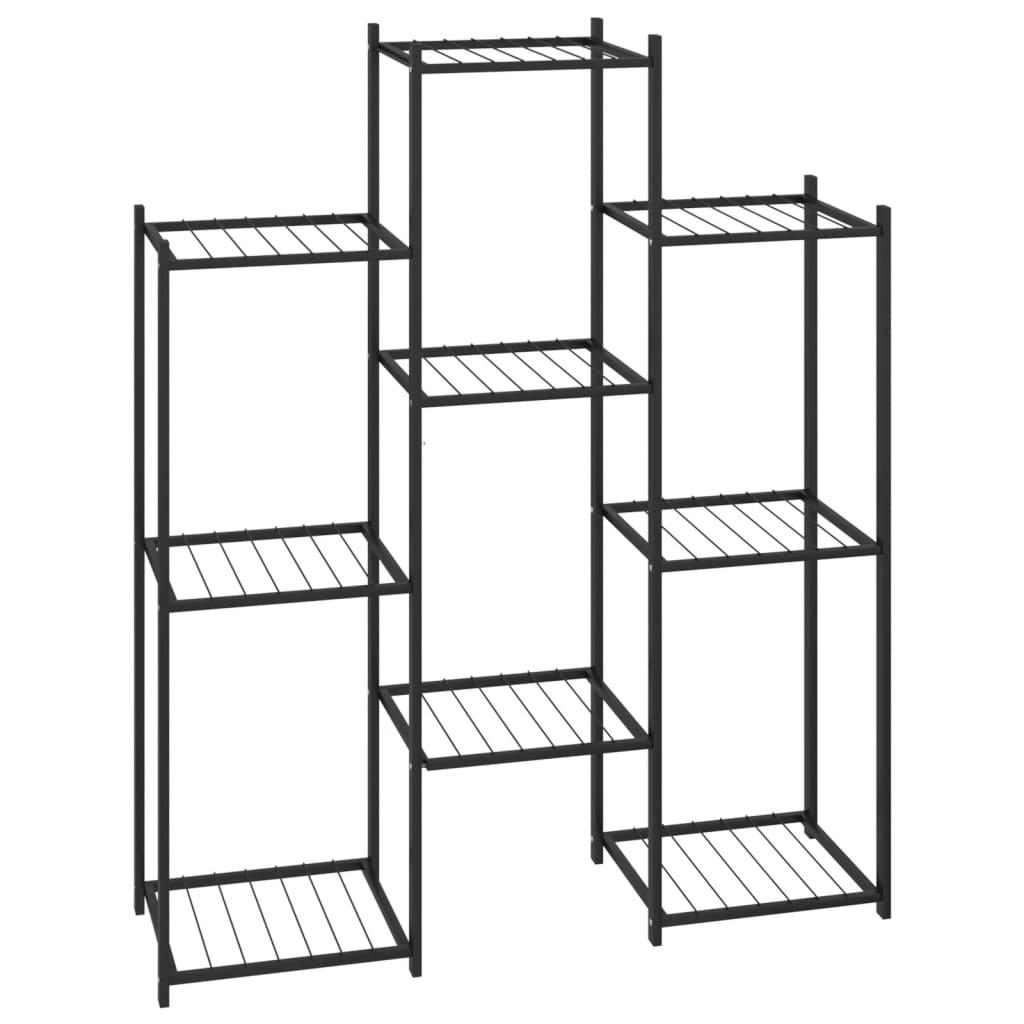 vidaXL Suport pentru flori, 83x25x100 cm, negru, fier vidaXL Suport pentru flori, 83x25x100 cm, negru, fier