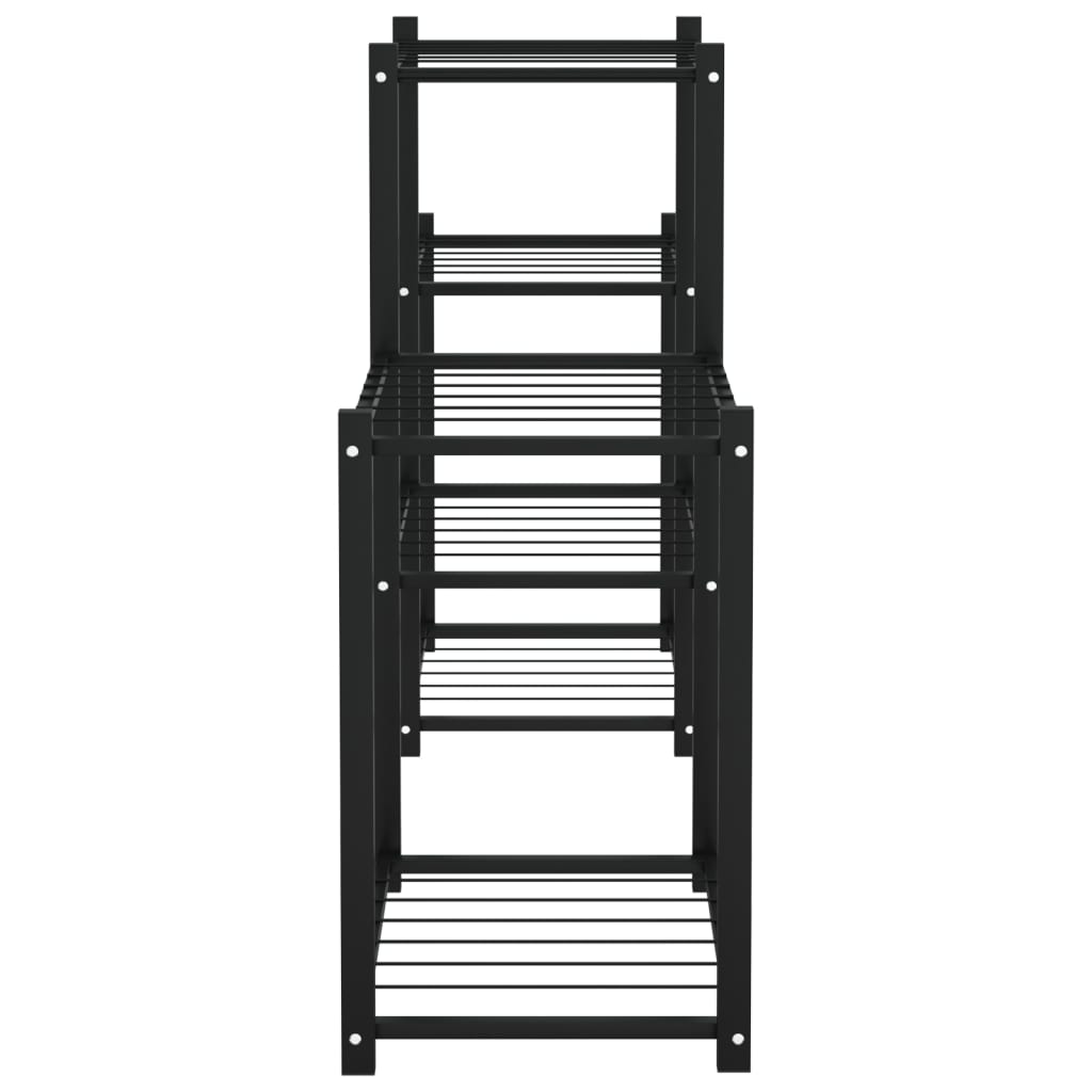 vidaXL Suport pentru flori, 83x25x60 cm, negru, fier