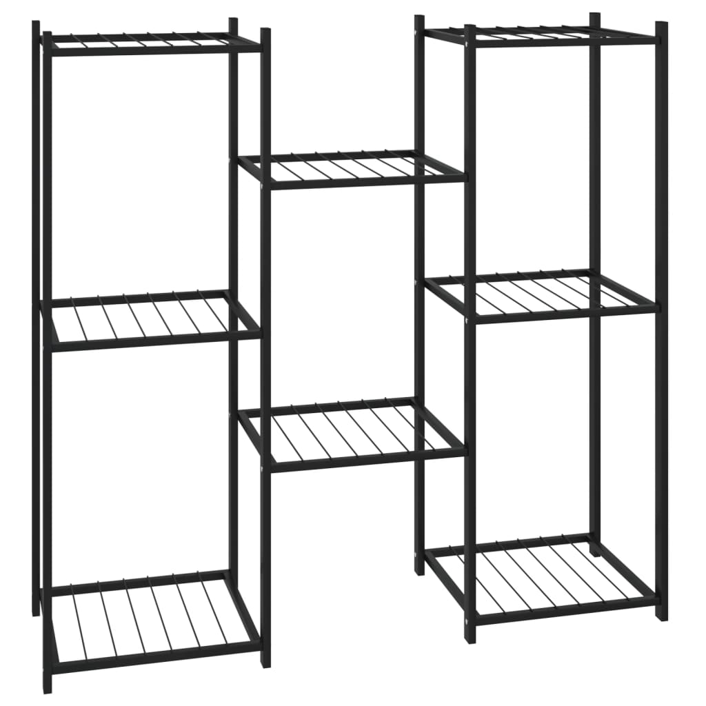 vidaXL Suport pentru flori, 83x25x80 cm, negru, fier vidaXL Suport pentru flori, 83x25x80 cm, negru, fier