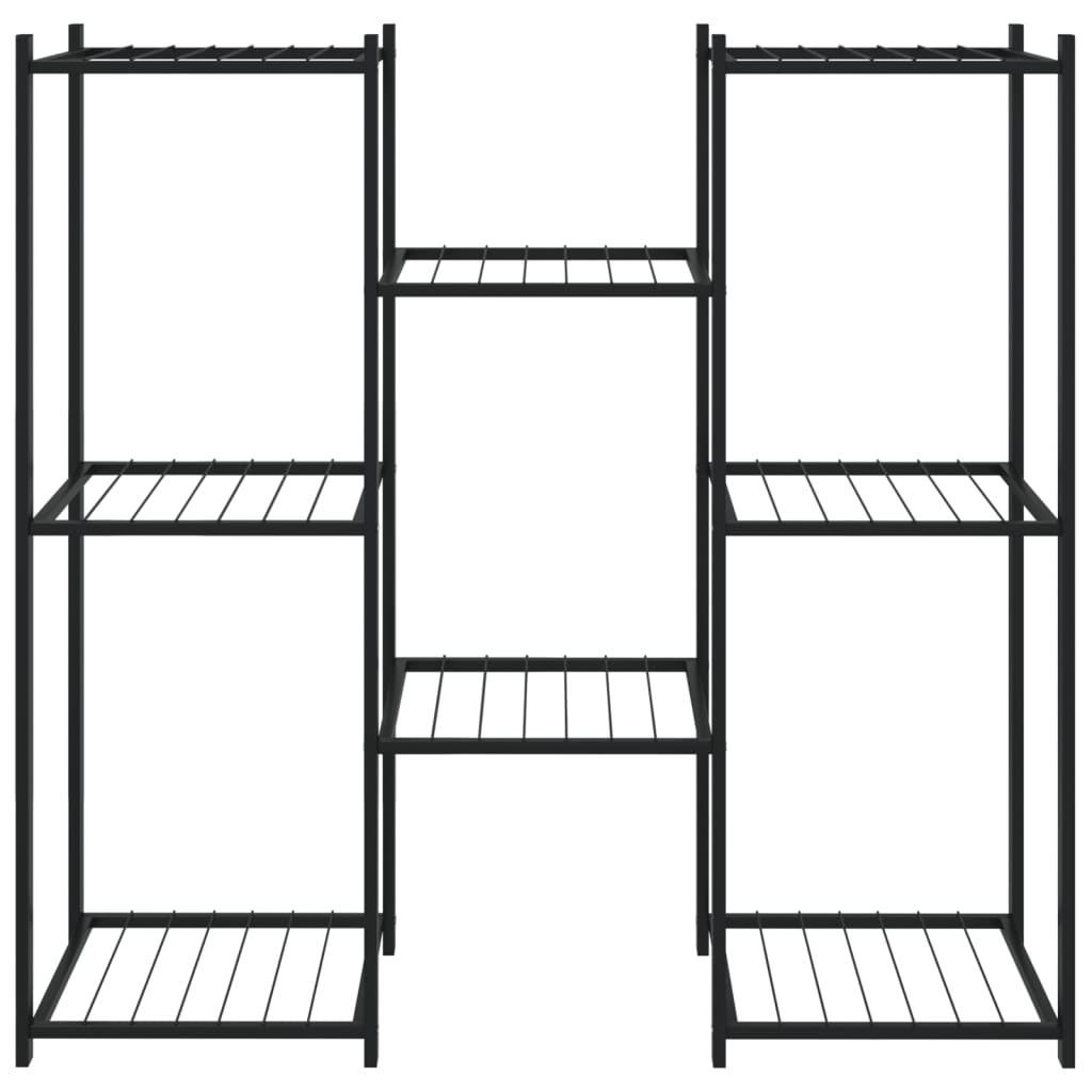 vidaXL Suport pentru flori, 83x25x80 cm, negru, fier vidaXL Suport pentru flori, 83x25x80 cm, negru, fier