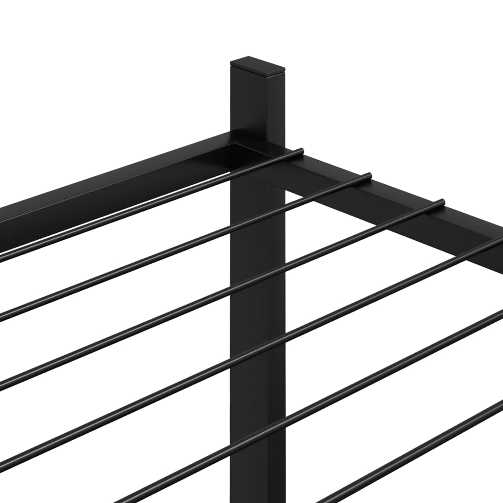 vidaXL Suport pentru flori, 83x25x80 cm, negru, fier vidaXL Suport pentru flori, 83x25x80 cm, negru, fier