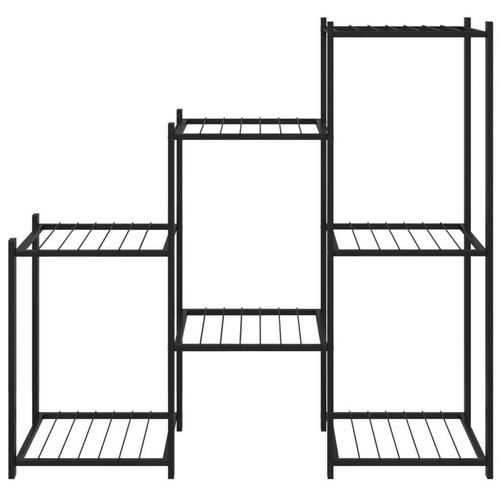 vidaXL Suport pentru flori, 83x25x80 cm, negru, fier