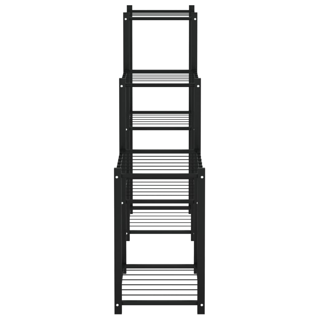 vidaXL Suport pentru flori, 83x25x80 cm, negru, fier