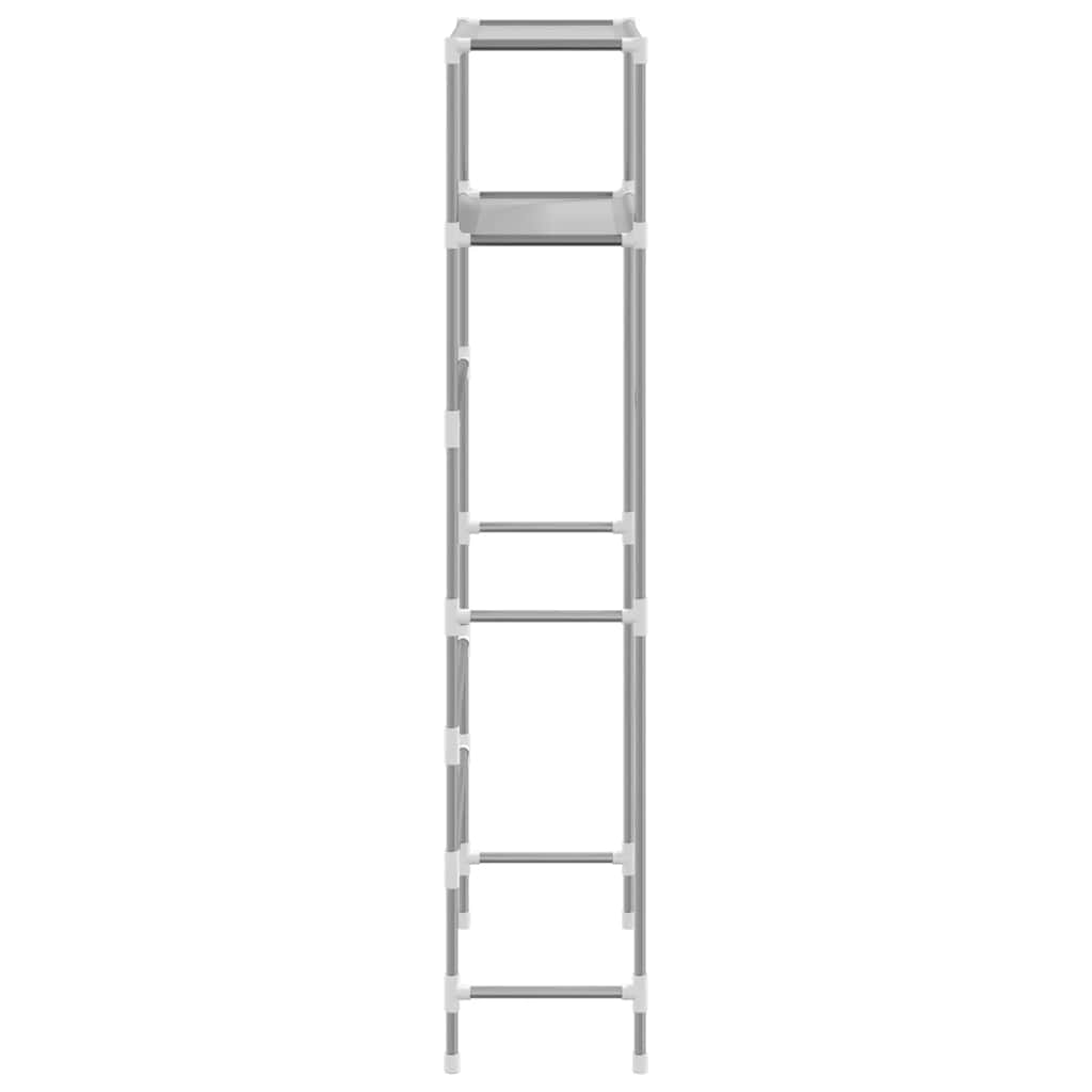 vidaXL Raft depozitare mașină spălat 2 niveluri gri 69x28x143 cm, fier vidaXL Raft depozitare mașină spălat 2 niveluri gri 69x28x143 cm, fier