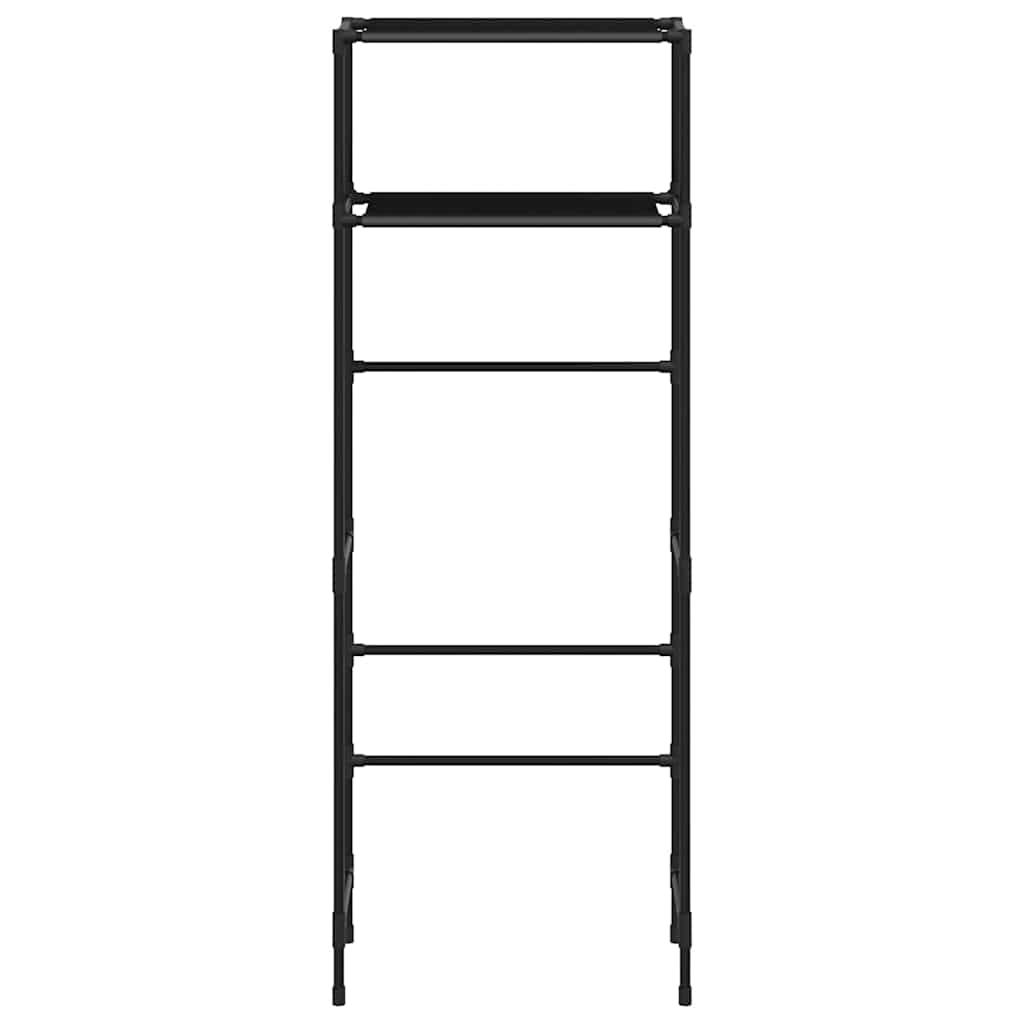 vidaXL Etajeră deasupra toaletei 2 polițe, negru, 53,5x28x143 cm, fier vidaXL Etajeră deasupra toaletei 2 polițe, negru, 53,5x28x143 cm, fier
