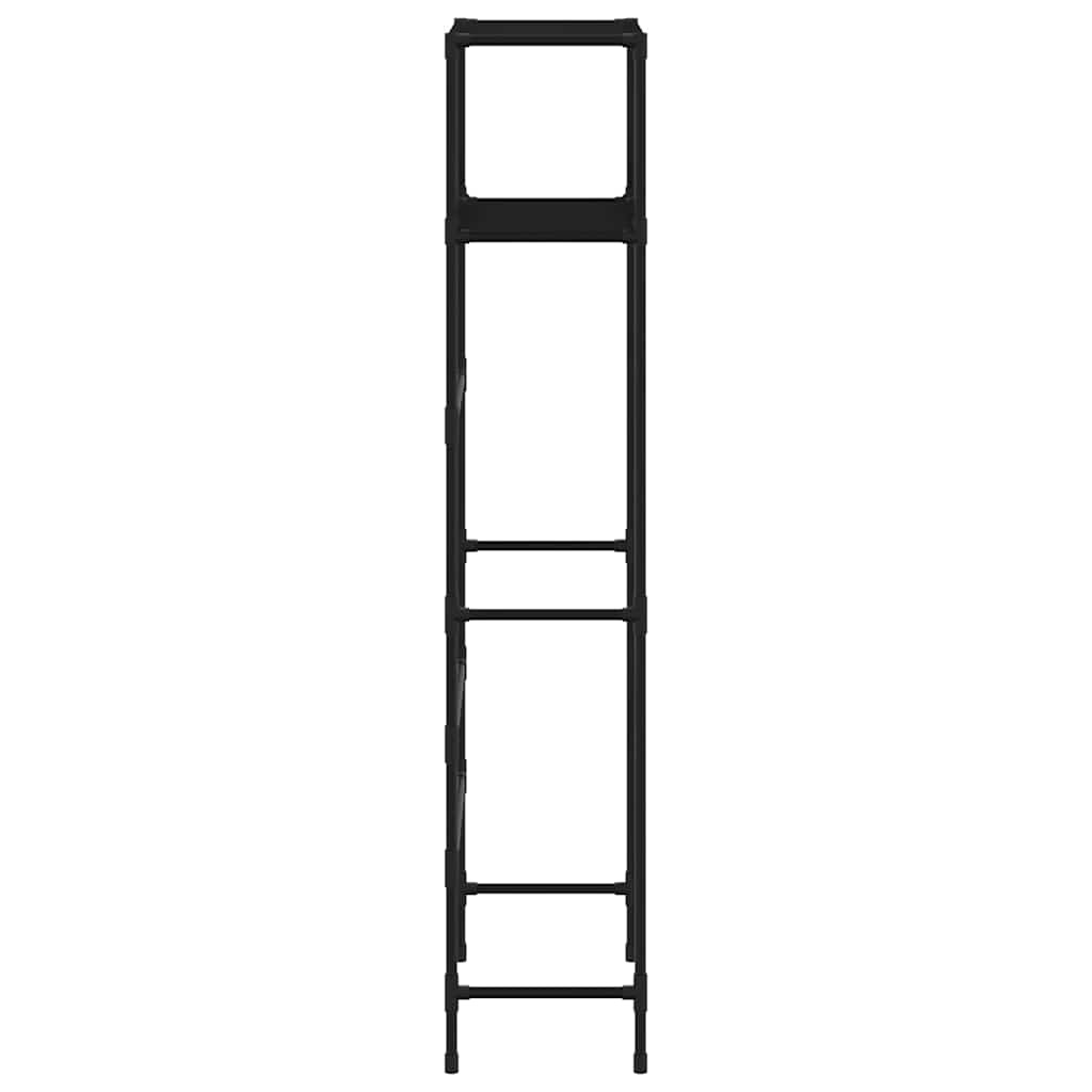 vidaXL Etajeră deasupra toaletei 2 polițe, negru, 53,5x28x143 cm, fier vidaXL Etajeră deasupra toaletei 2 polițe, negru, 53,5x28x143 cm, fier