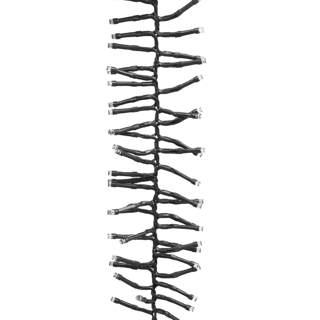 vidaXL Instalație tip cluster cu 400 LED-uri, alb cald, 7,4 m, PVC