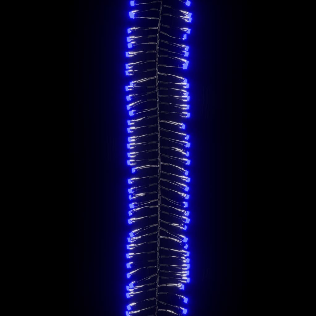 vidaXL Instalație tip cluster cu 400 LED-uri, albastru, 7,4 m, PVC