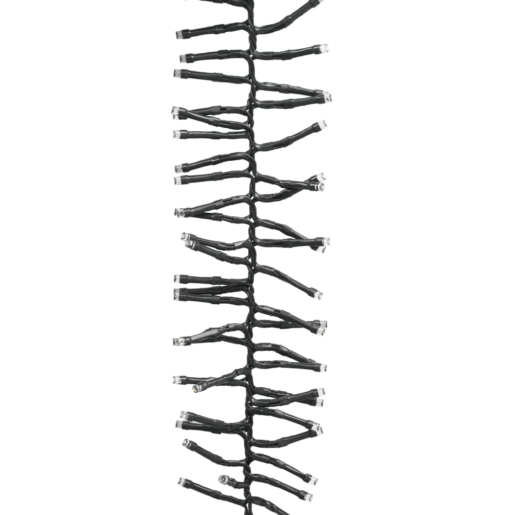 vidaXL Instalație tip cluster cu 1000 LED-uri, alb cald, 11 m, PVC