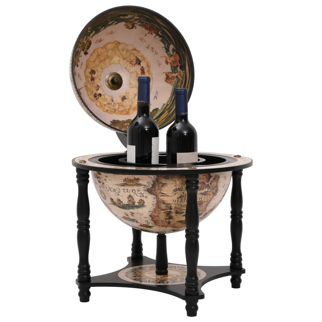 vidaXL Bar tip glob pământesc stativ sticle de vin negru lemn eucalipt vidaXL Bar tip glob pământesc stativ sticle de vin negru lemn eucalipt