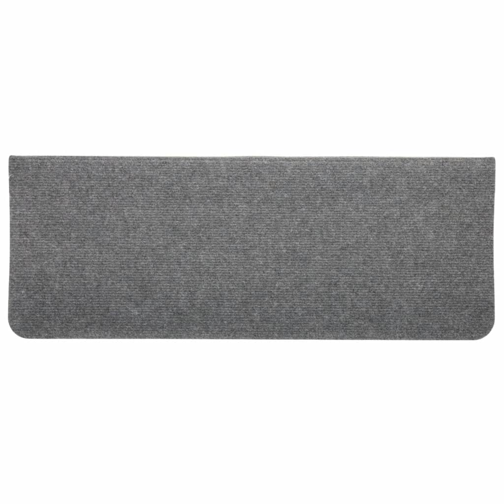 vidaXL Covorașe scări autoadezive, 15 buc., gri, 65x24,5x3,5 cm vidaXL Covorașe scări autoadezive, 15 buc., gri, 65x24,5x3,5 cm