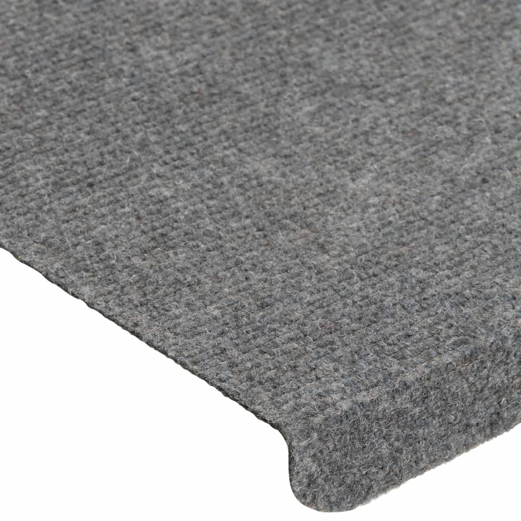 vidaXL Covorașe scări autoadezive, 15 buc., gri, 65x24,5x3,5 cm vidaXL Covorașe scări autoadezive, 15 buc., gri, 65x24,5x3,5 cm