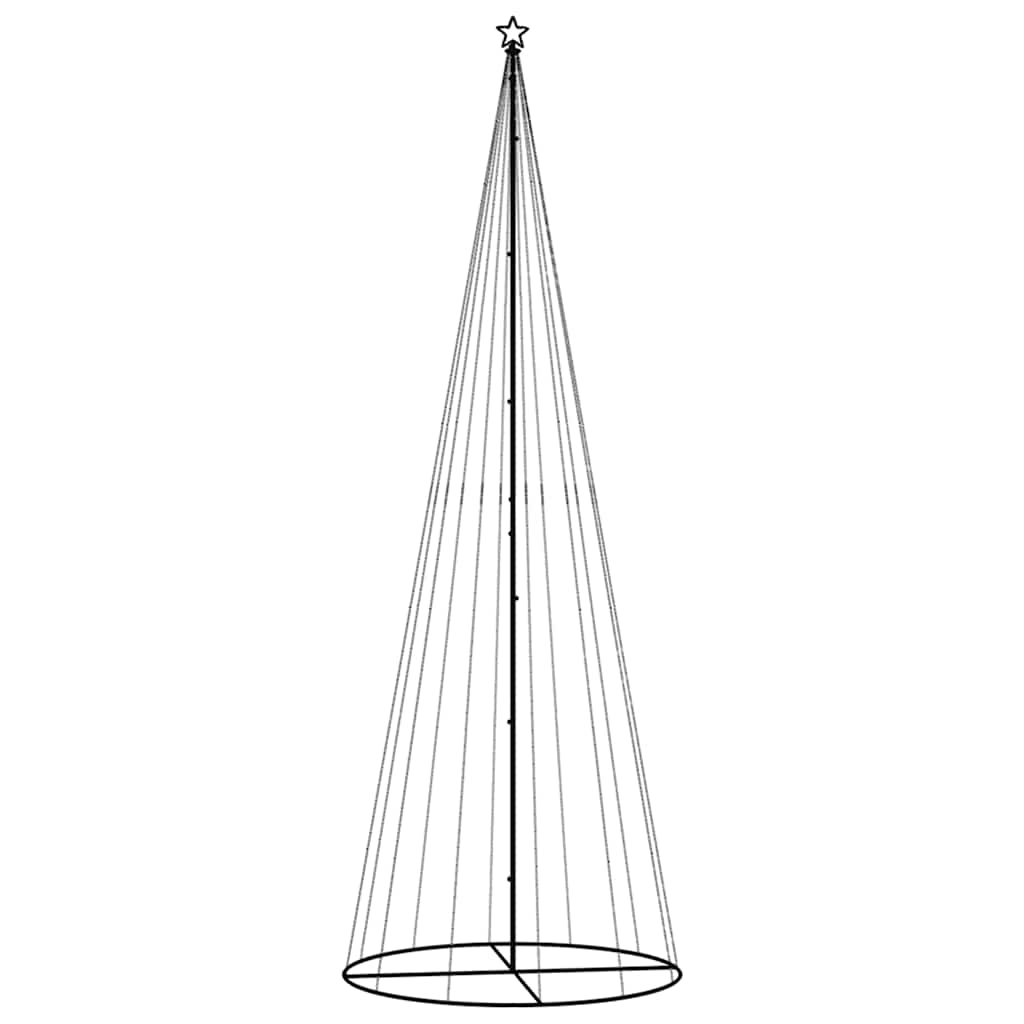 vidaXL Brad de Crăciun conic, 732 LED-uri, albastru, 160x500 cm