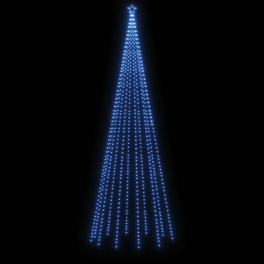 vidaXL Brad de Crăciun conic, 732 LED-uri, albastru, 160x500 cm