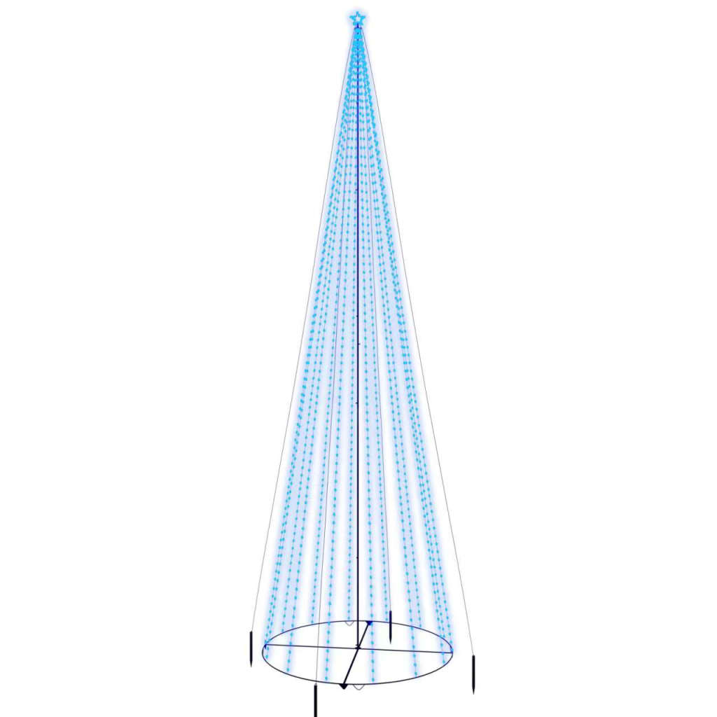vidaXL Brad de Crăciun conic, 1134 LED-uri, albastru, 230x800 cm