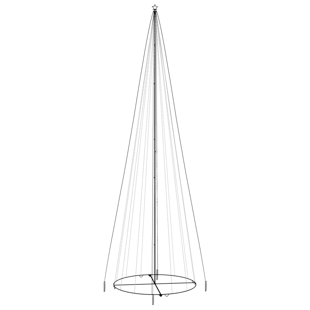 vidaXL Brad de Crăciun conic, 1134 LED-uri, albastru, 230x800 cm