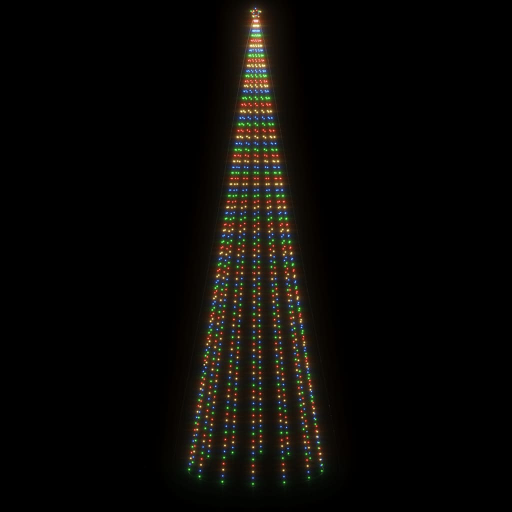 vidaXL Brad de Crăciun conic, 1134 LED-uri, multicolor, 230x800 cm