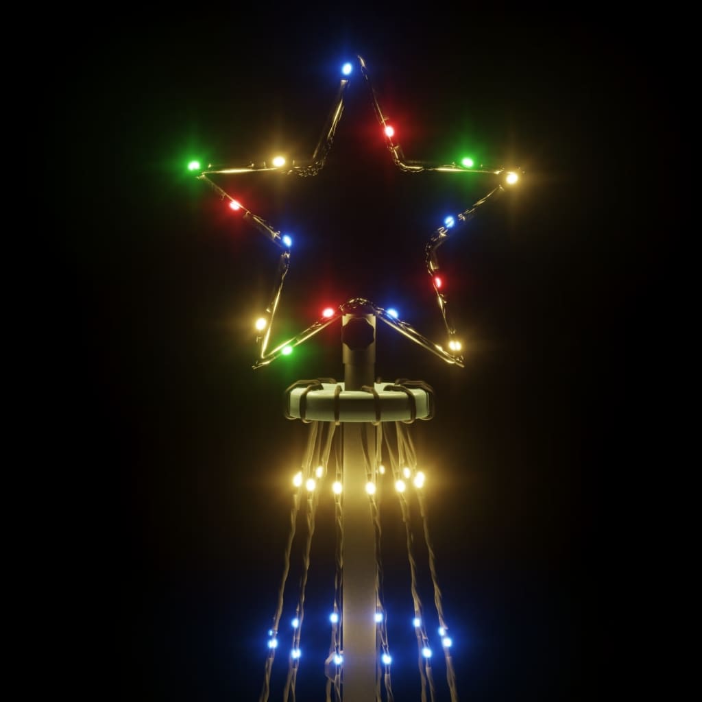 vidaXL Brad de Crăciun conic, 1134 LED-uri, multicolor, 230x800 cm