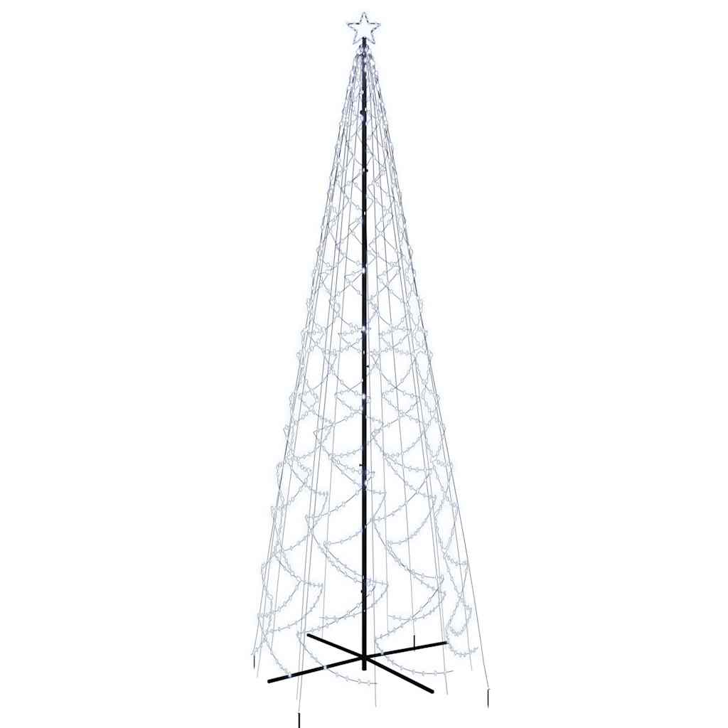 vidaXL Brad de Crăciun conic, 1400 LED-uri, alb rece, 160x500 cm vidaXL Brad de Crăciun conic, 1400 LED-uri, alb rece, 160x500 cm