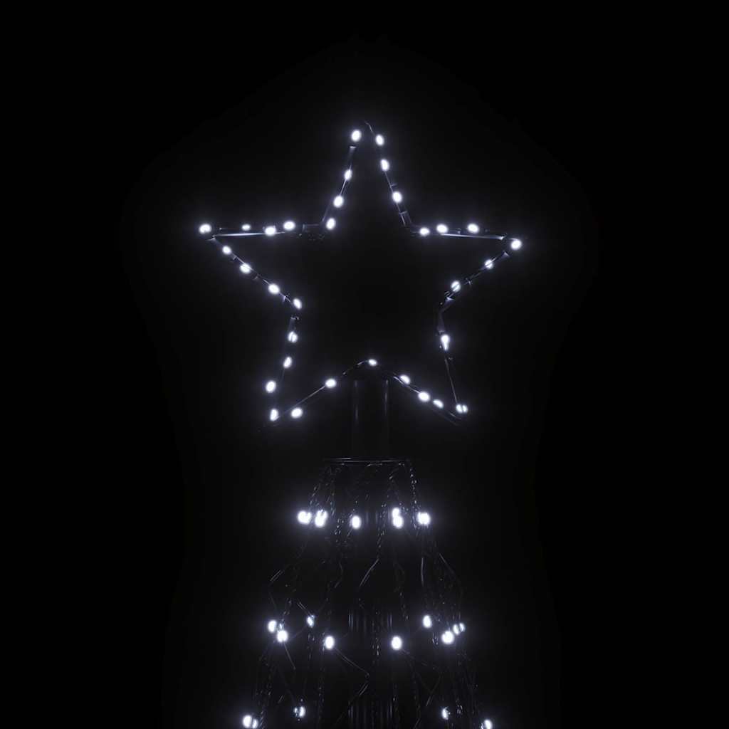 vidaXL Brad de Crăciun conic, 1400 LED-uri, alb rece, 160x500 cm vidaXL Brad de Crăciun conic, 1400 LED-uri, alb rece, 160x500 cm
